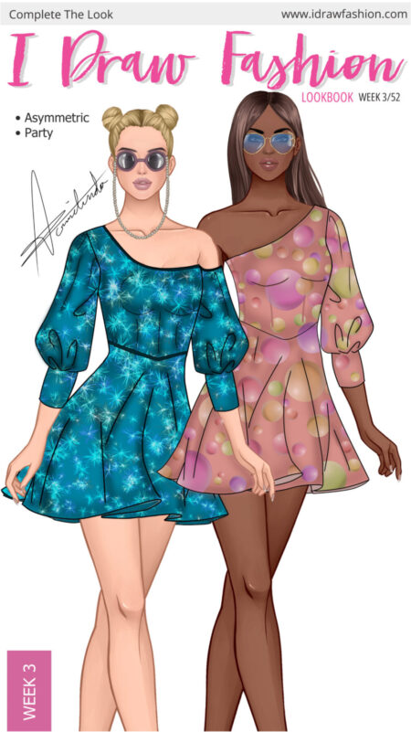 Week 3/52 - Party Dresses 9 Fashion Croquis and Drawing Tutorials