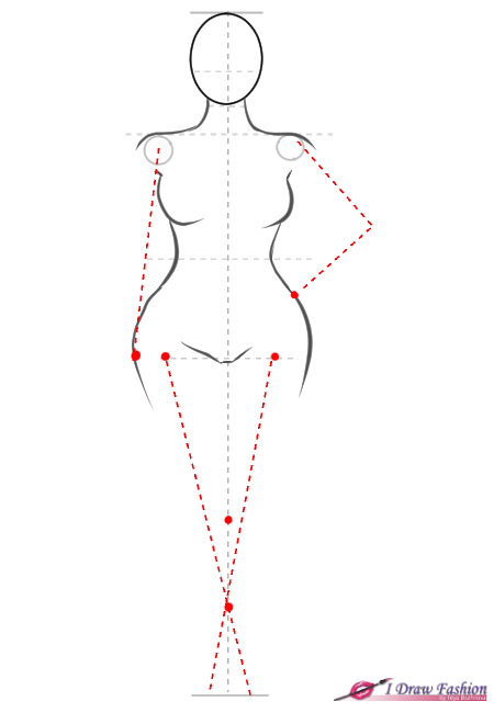 How to draw plus size fashion figure step 6
