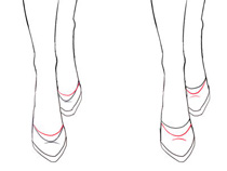 how to draw shoes and high heels for fashion desgn sketches from the front view