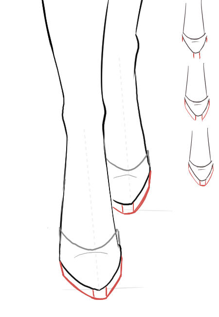 drawing front view shoes step by step tutorial for fashion design sketches