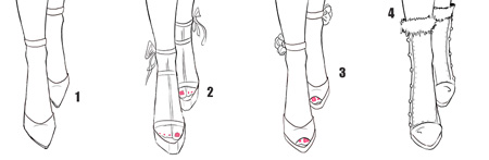 How to draw front view shoes tutorial