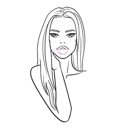 How to draw open lips tutorial step 5 – how to draw open lips How to draw open lips tutorial - step 5