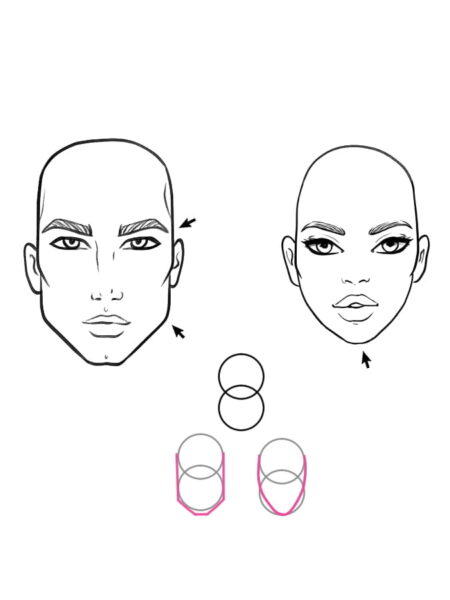 Male and female Outline Drawing Images Pictures