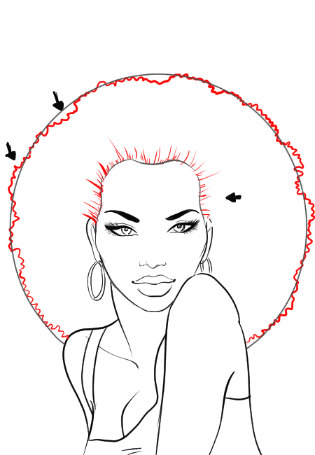 HOW TO DRAW AFRO HAIR?