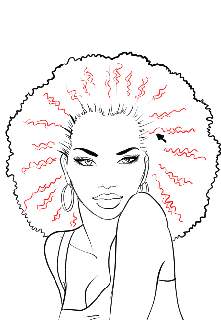 HOW TO DRAW AFRO HAIR?