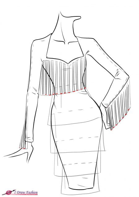 How to draw fringe I Draw Fashion
