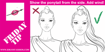 FRIDAY-TIP–to-draw-ponytail-in-fashion-design-sketches