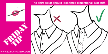 FRIDAY-TIP-how to draw shirt collar- in-fashion-sketches