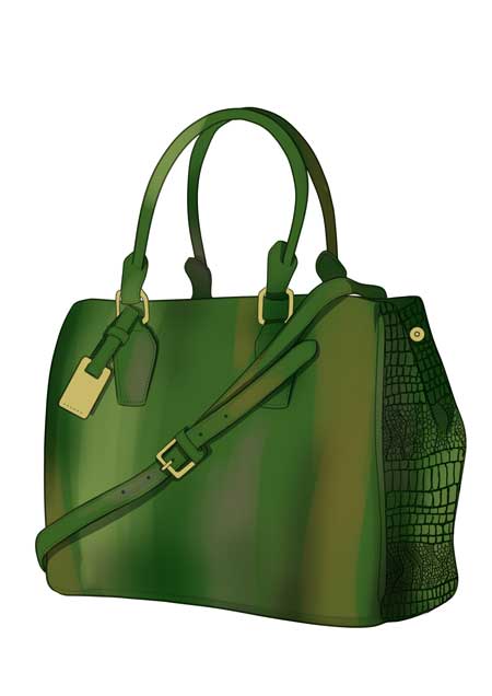 How to draw crocodile skin bag in fashion sketches step 09