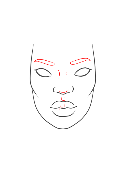 girl face outline