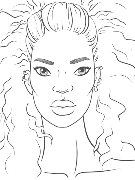 girl face outline