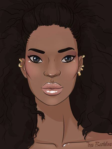 How to draw Black girl faces in 8 steps | I Draw Fashion