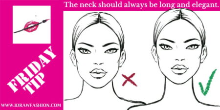 FRIDAY-TIP–how to draw the neck in fashion deisgn sketches