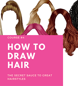 HOW TO DRAW HAIR by I Draw Fashion – Fashion Designing Courses HOW TO DRAW HAIR online fashion designing course