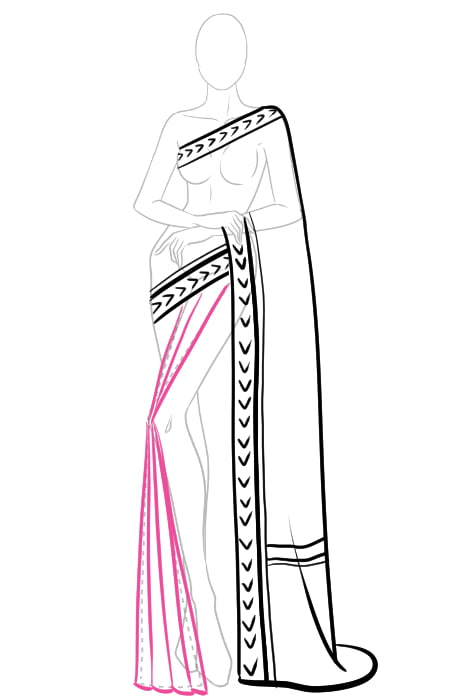 Fashion illustration saree 2025