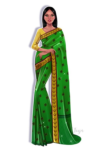 Sarees Sketch : Western Style with Our Online Fashion Illustration Course