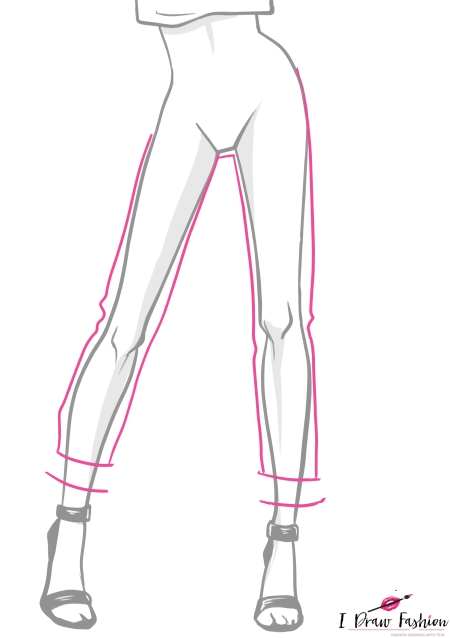 How To Draw Ripped Jeans_Step_1