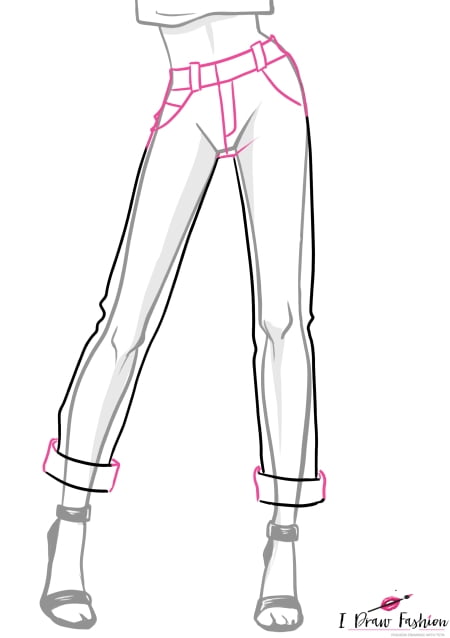 How To Draw Ripped Jeans Step 2 by I Draw Fashion – How to draw Ripped Jeans How to draw Ripped Jeans 1 Fashion Croquis and Drawing Tutorials