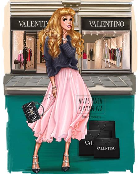Anastasia kosyanova insta – top 12 fashion disney illustrations Sleeping-beauty-recriation-by-anastasia-kosyanova
