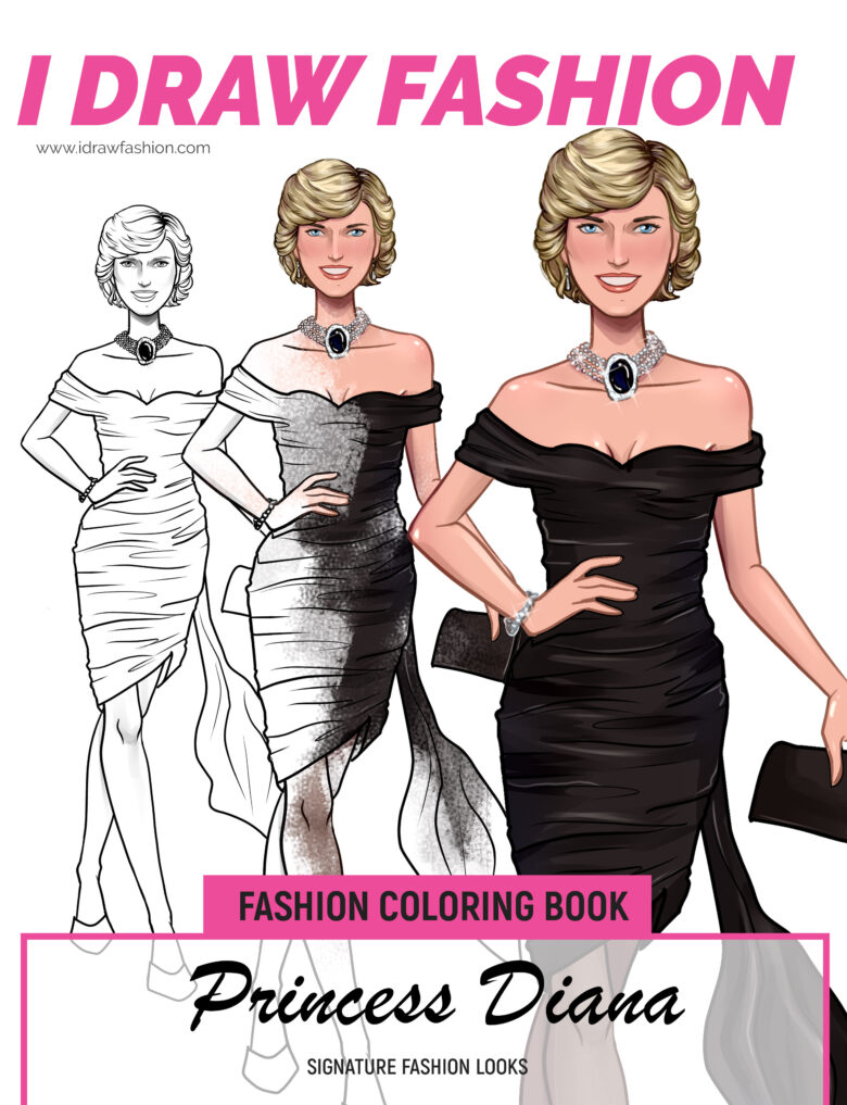 Diana by I Draw Fashion – Princess Diana Princess Diana fashion coloring book