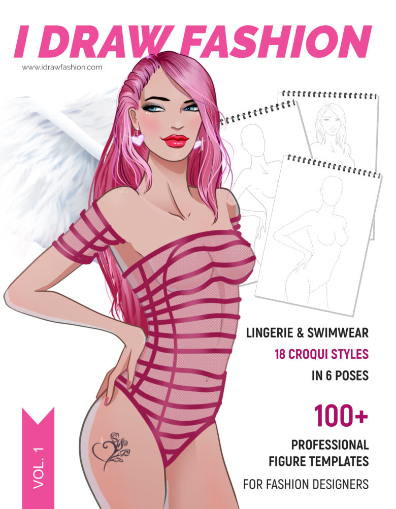 Lingerie and Swimwear fashion sketchpad book