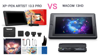 xp-pen 13.3pro tablet review vs wacom