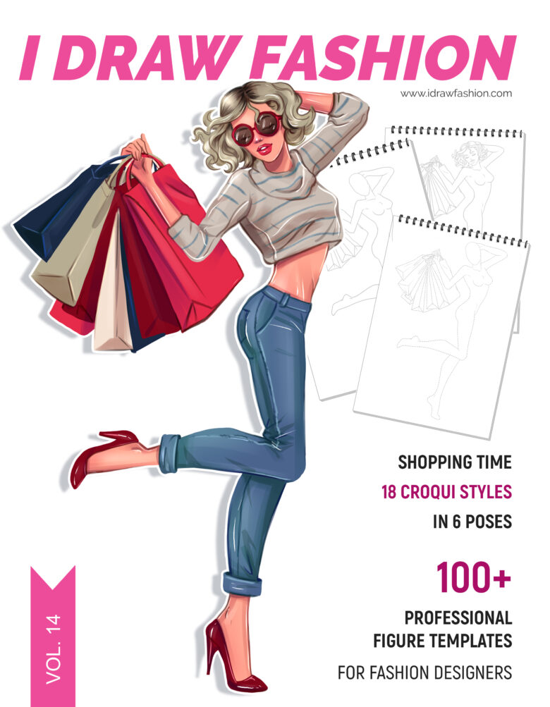 14 by I Draw Fashion – Shopping Time Shopping Time 1 Fashion Croquis and Drawing Tutorials