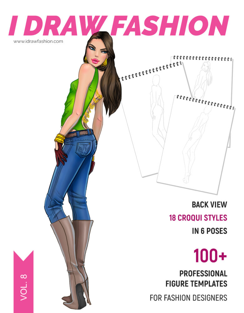 Front cover by I Draw Fashion – Back View Back View 1 Fashion Croquis and Drawing Tutorials