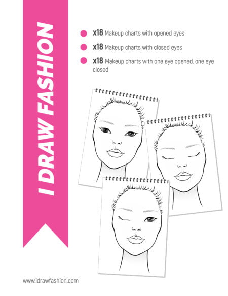 Back Cover 21 by I Draw Fashion – Asian Model - Oval Face Asian model oval-shaped face chart template