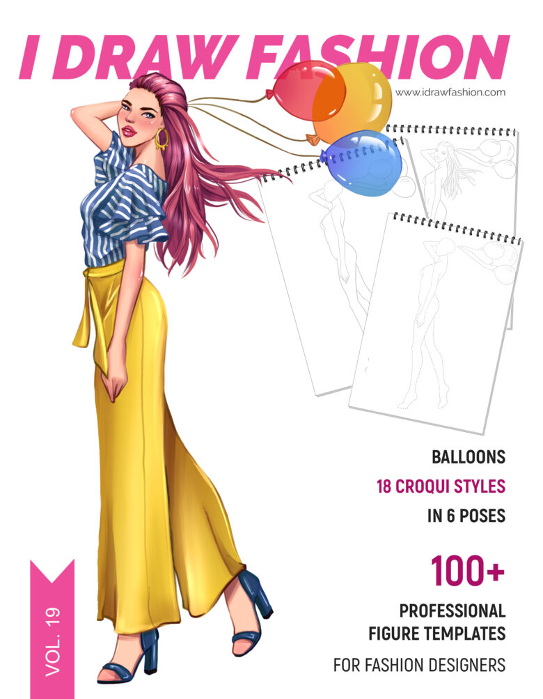 Front cover_I Draw Fashion - 100+ Professional Figure Templates for Fashion Designers v19