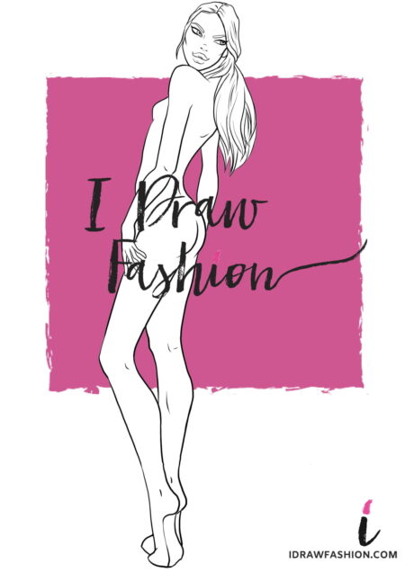 Back View Fashion Template - women croquis 