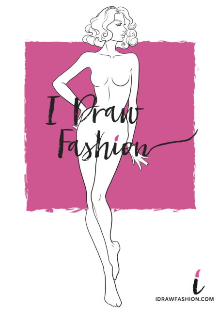 Woman Fashion Template - 9 heads figure croqui front view