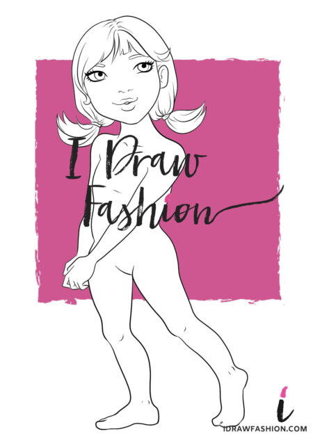 Little Girl Fashion Template - kids croquis