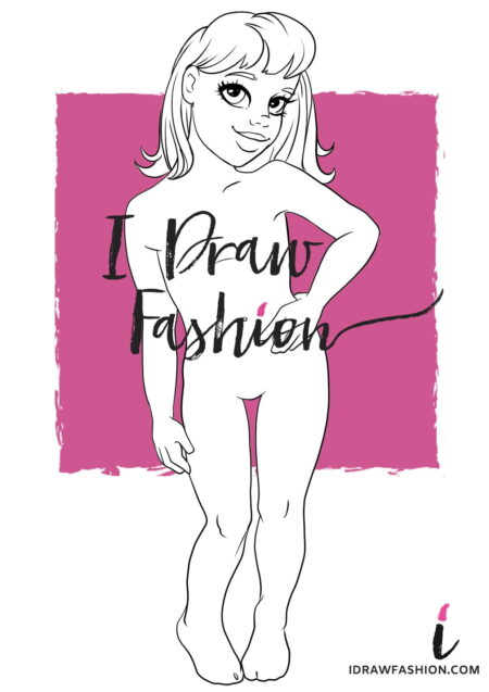Little girl fashion template - kids children croquis
