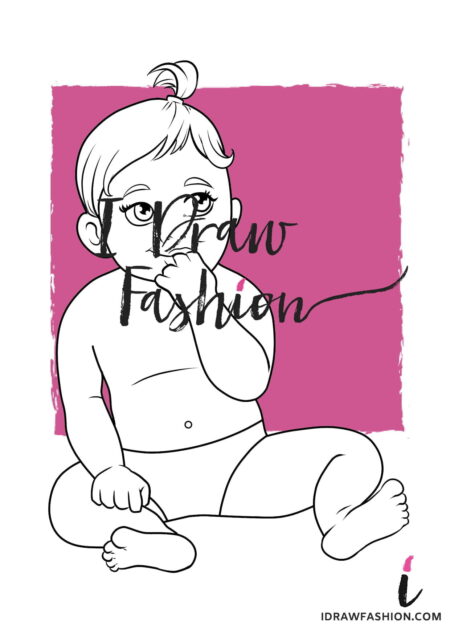 Baby fashion template - kids croquis