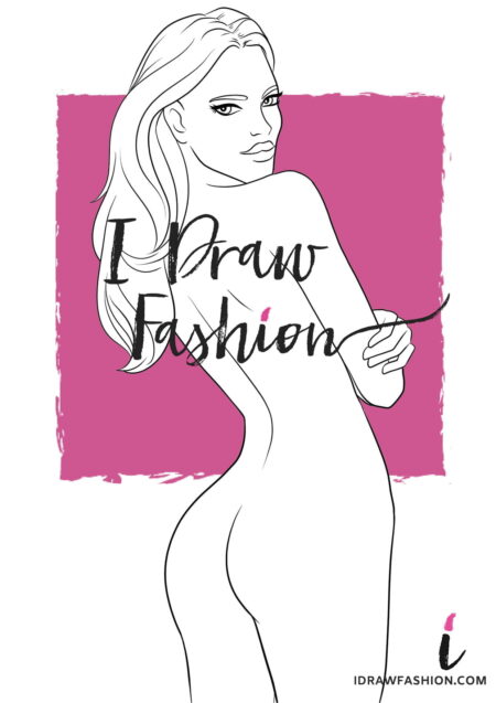 Back View Fashion Template - women croquis for lingerie and swimwear designs