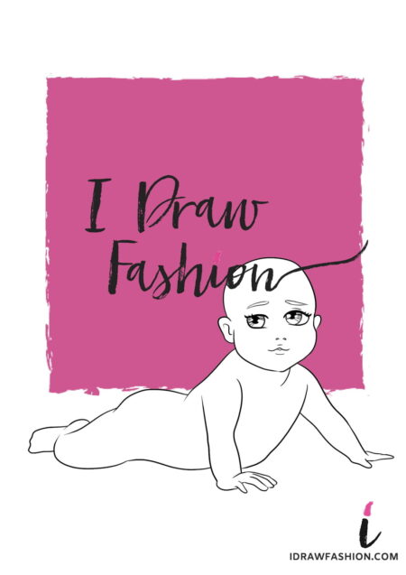 Baby fashion figure template - kids croquis