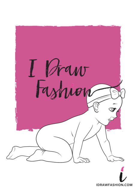 Baby fashion figure template - kids croquis