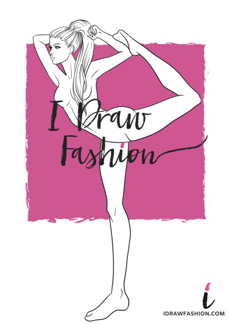 Yoga Fashion Template - women croqui for sportswear 
