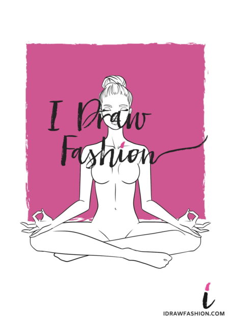 Yoga Fashion Template - women croqui for sportswear 