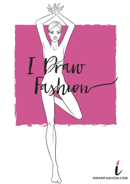 Yoga Fashion Template - women croqui for sportswear 