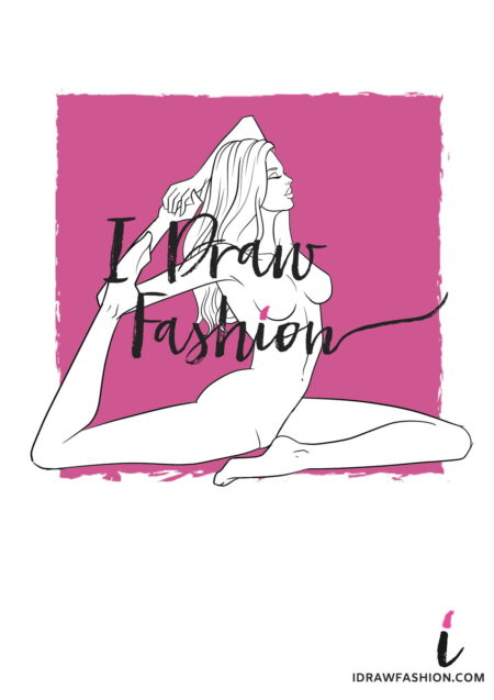 Yoga Fashion Template - women croqui for sportswear 