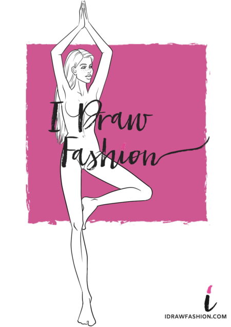 Yoga Fashion Template - women croqui for sportswear 