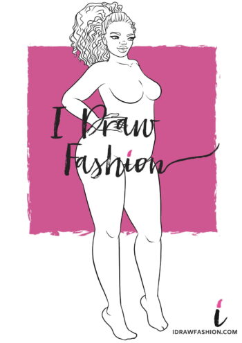 Plus Size Fashion Template - women croqui