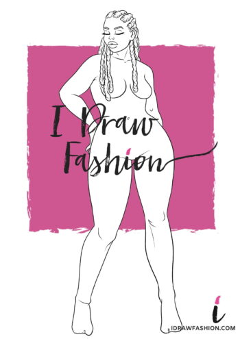 Plus Size Fashion Template - women croqui