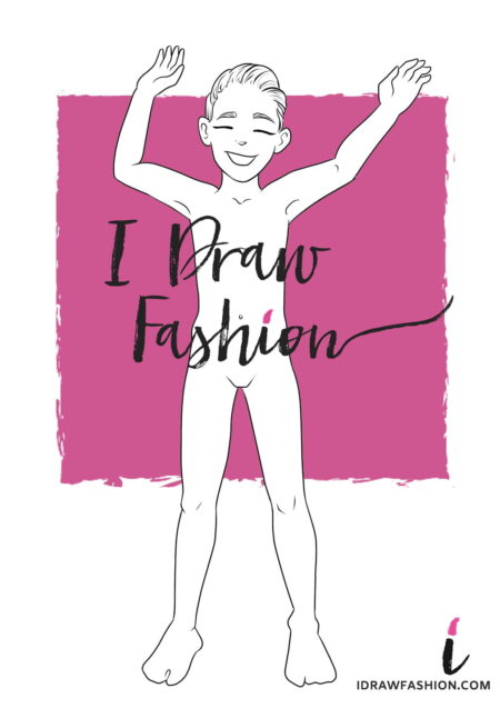 Little Boy Fashion Template happy - kids croquis