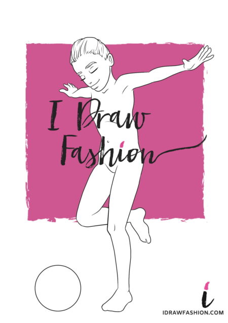 Little Boy Fashion Template playing with a ball- kids croquis