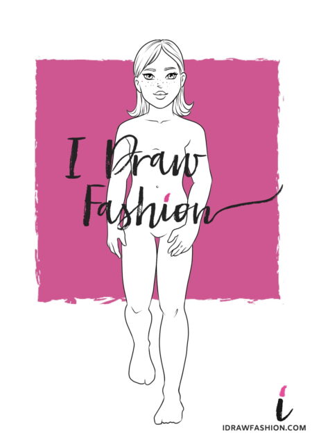 Little girl fashion template - kids children croquis