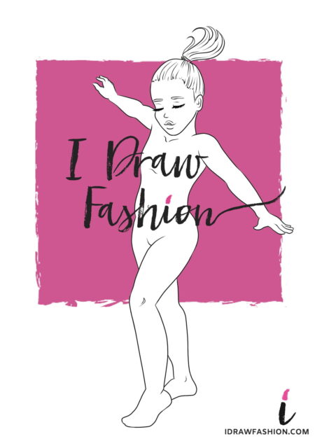 Little girl fashion template - kids children croquis