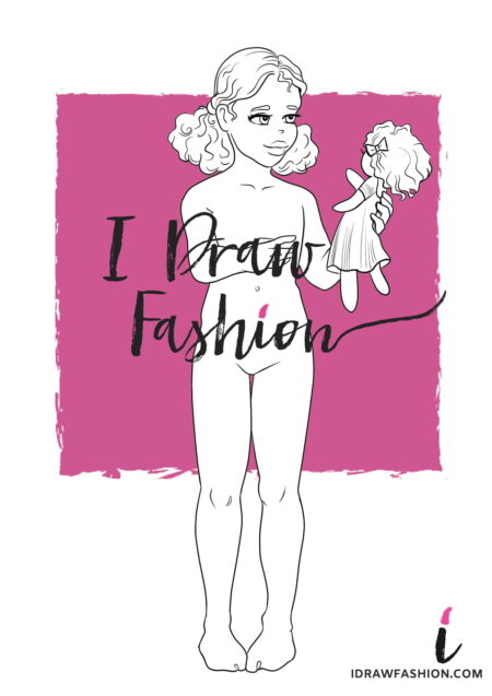 Little girl fashion template - kids children croquis